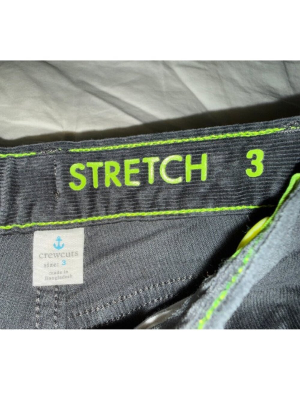 J Crew Crewcuts Dark Gray Stretch Cords Size 3 - Picture 6 of 6